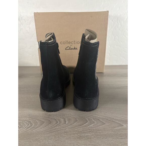 Clarks Opal Sky Black Suede Women's Boots Size 5.5 Medium- NIB - Picture 5 of 7